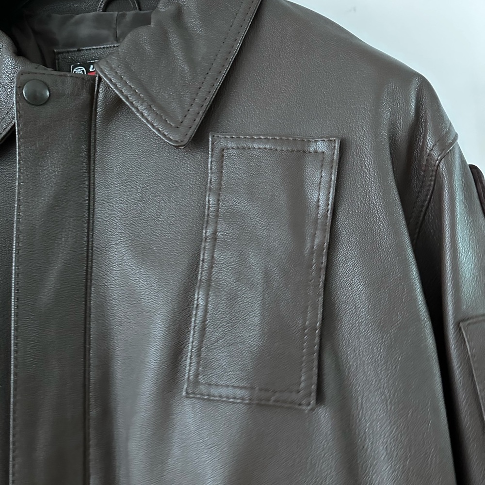Brown, size L, leather jacket, pilot, Italian Air Force - Picture 14 of 16